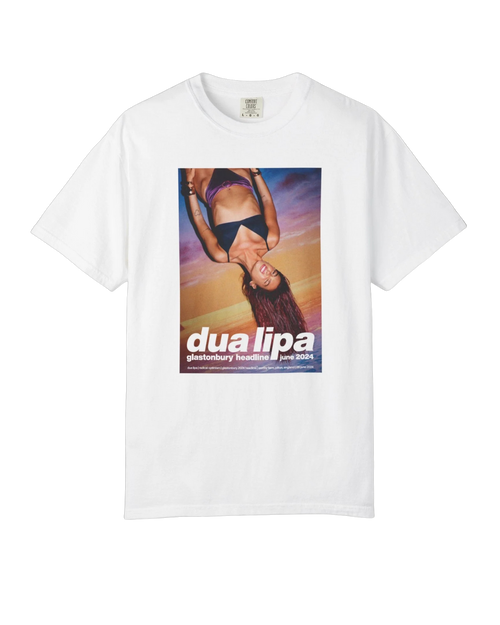 Dua Lipa Inspired Garment-Dyed T-Shirt