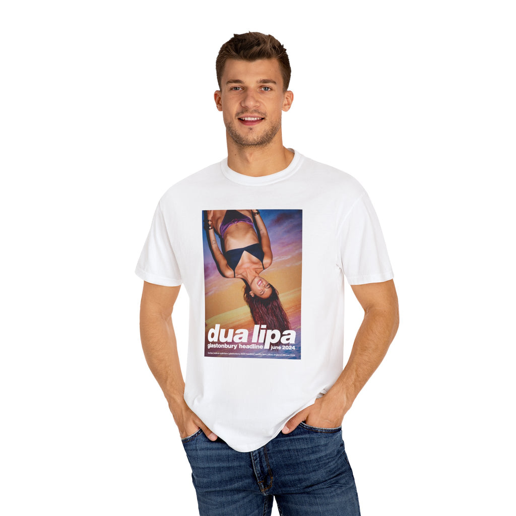 Dua Lipa Inspired Garment-Dyed T-Shirt