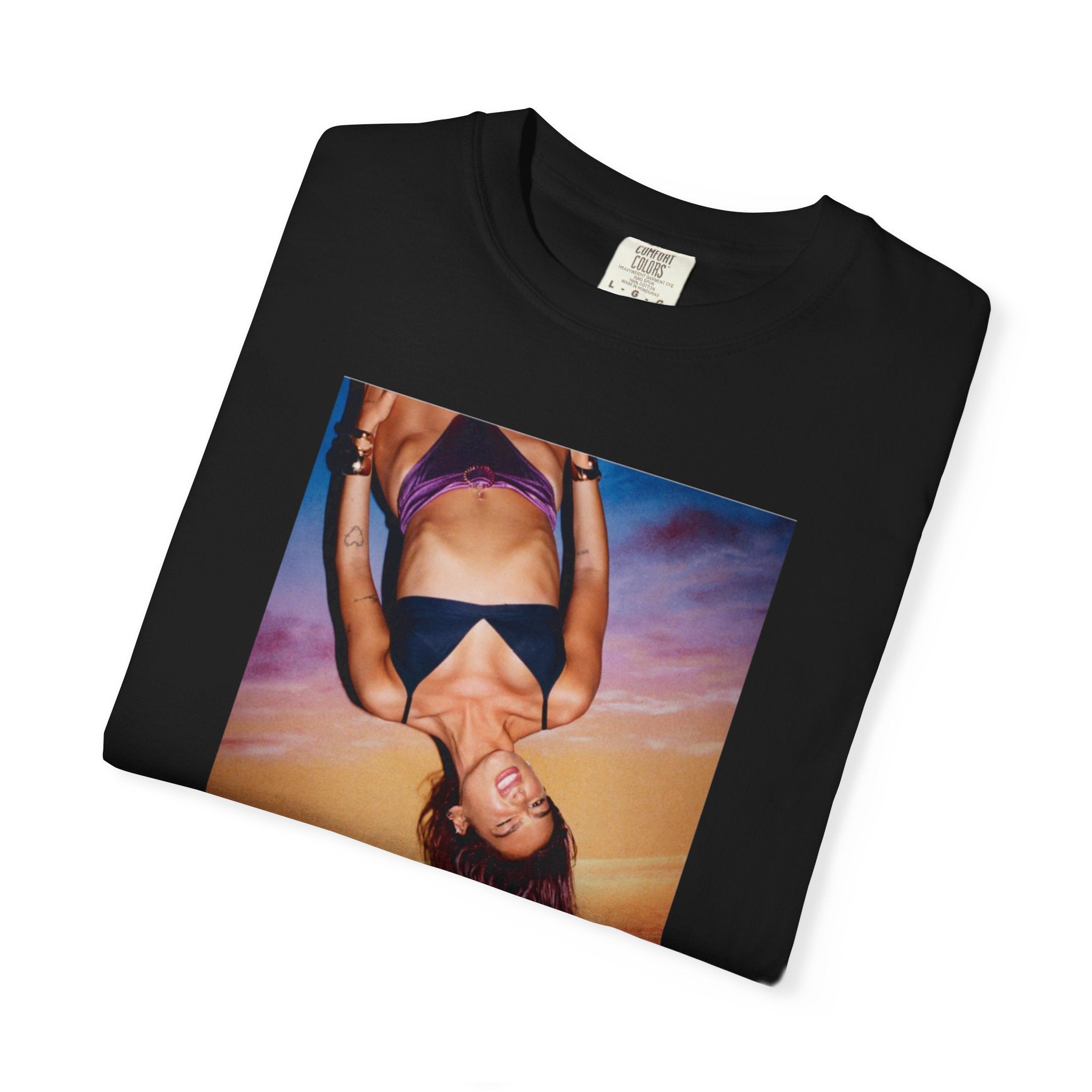 Dua Lipa Inspired Garment-Dyed T-Shirt