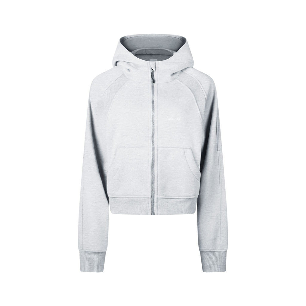 Mimkh Cropped Zip-Through Hoodie