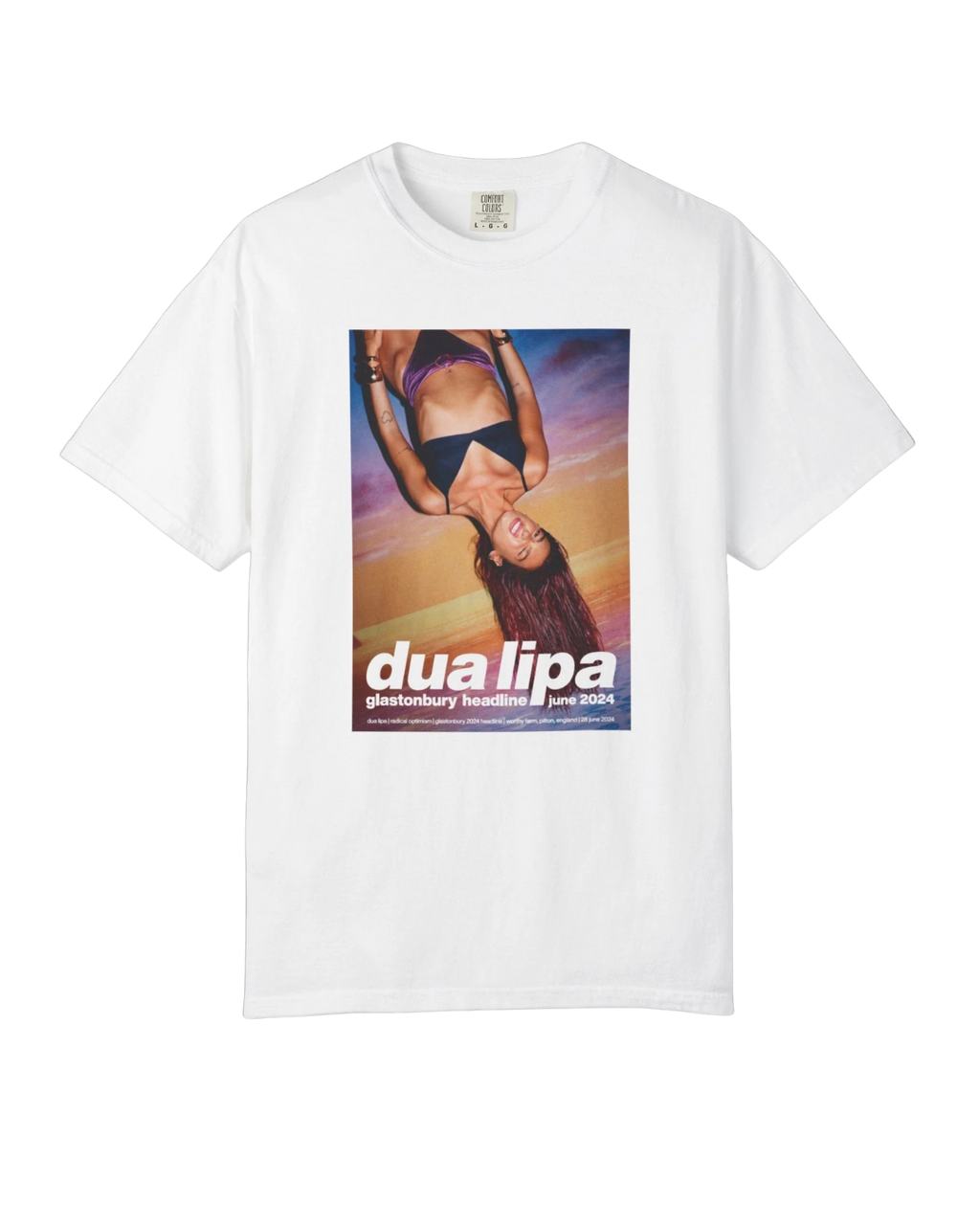 Dua Lipa Inspired Garment-Dyed T-Shirt