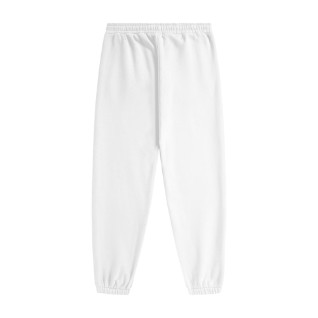 White Unisex Heavyweight Fleece Joggers
