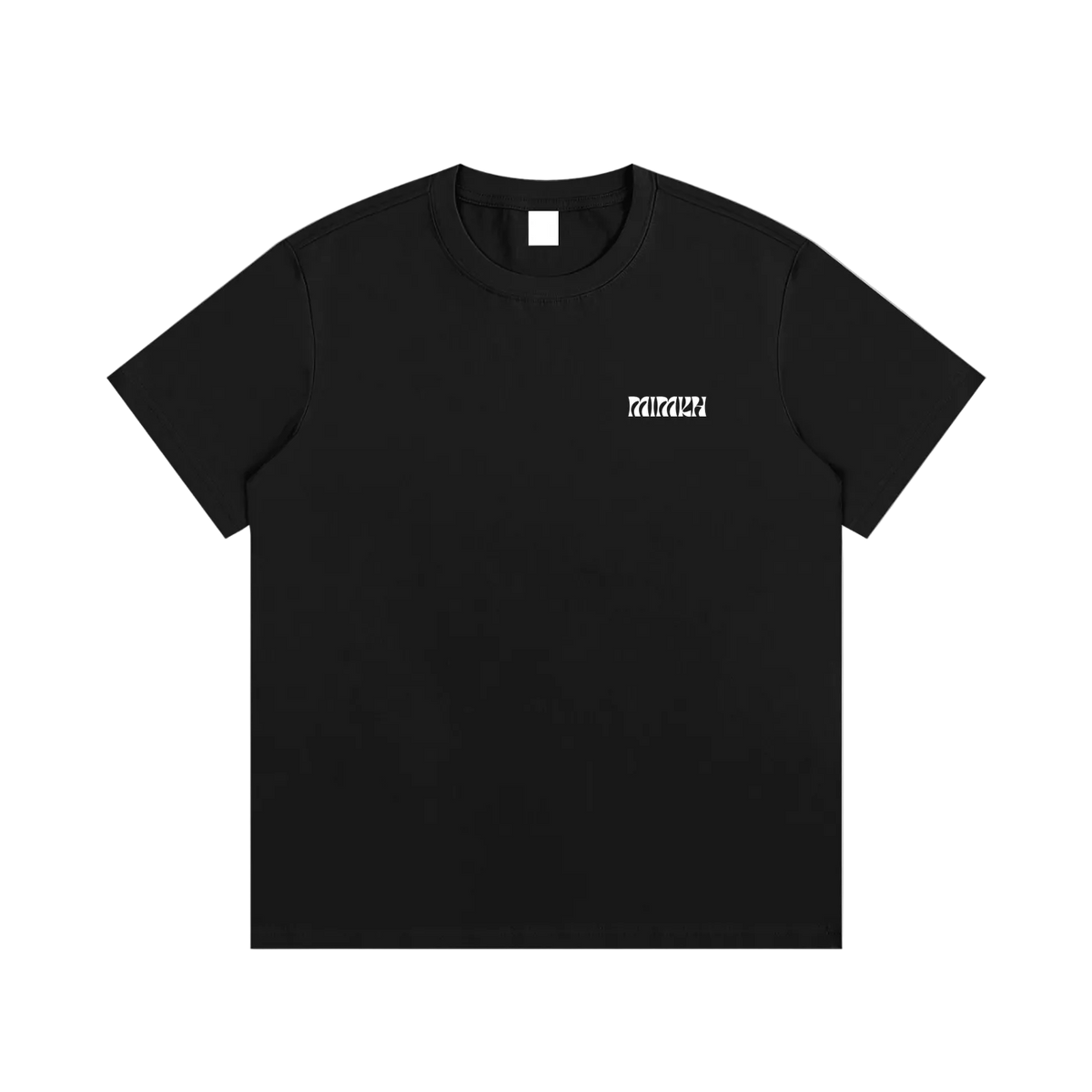 Black t-shirt with 'GRACE & MERCY ABIDES' text on a white background